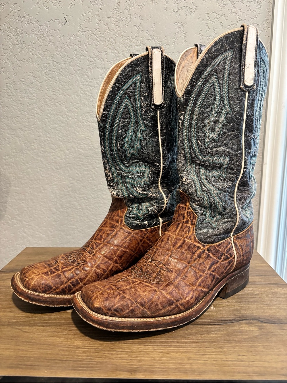 Anderson Bean - Genuine Elephant - Cowboy Boots Men Size 10